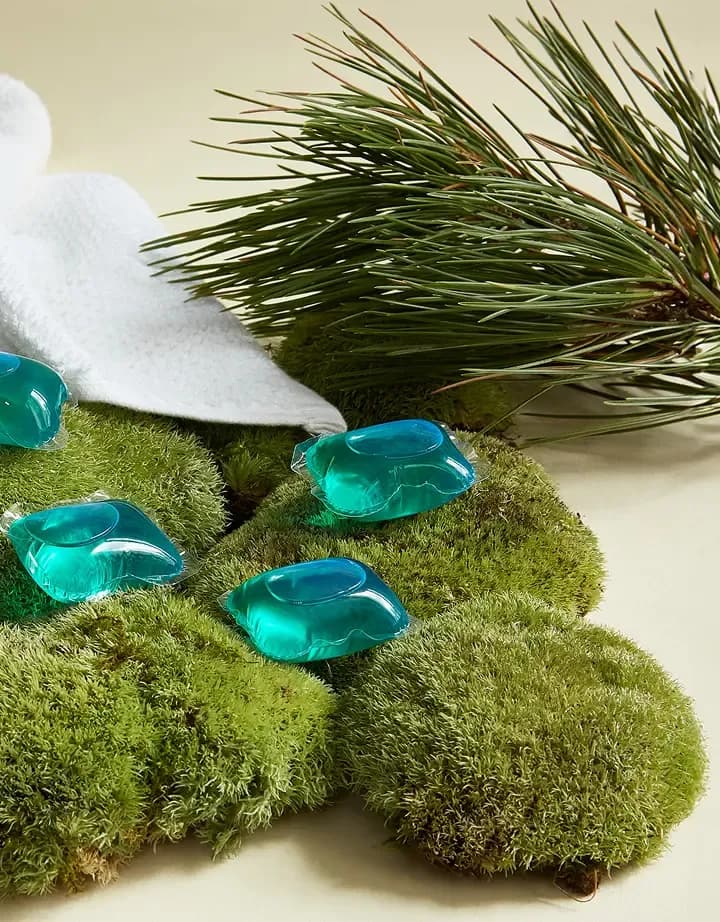 capsules de lessive fraicheur verte