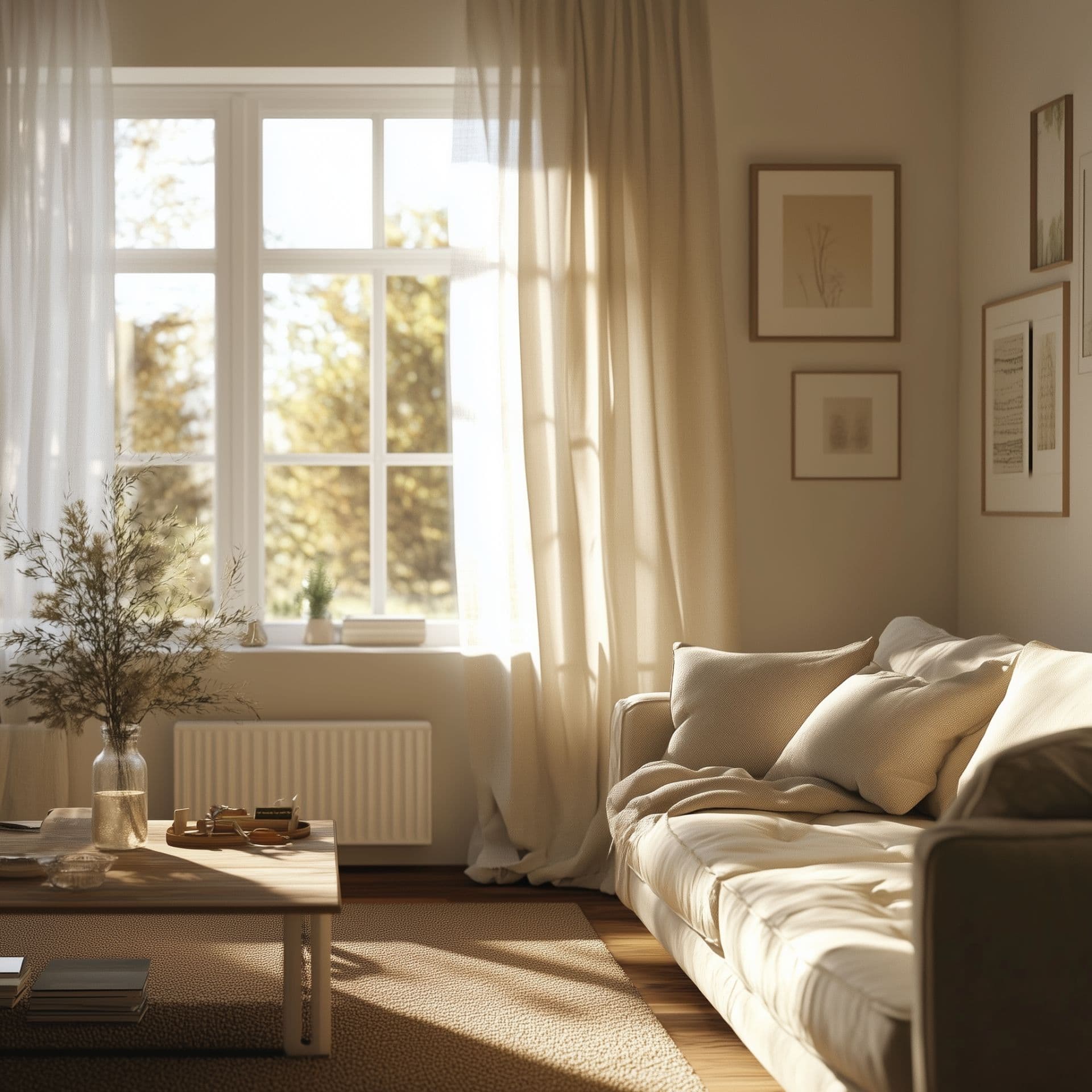 Image d'un salon avec un canapé