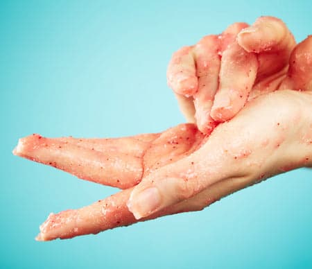 Exfoliant mains